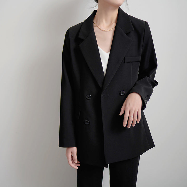 Damen eleganter oversized Blazer mit doppelter Knopfleiste Drune