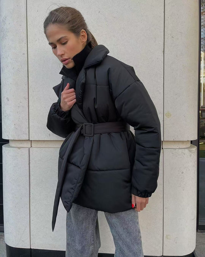 Drune | Taille Baumwolle V-Ausschnitt Pufferjacke