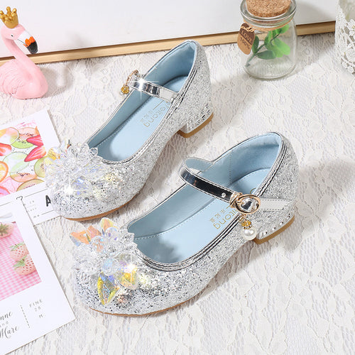 Mädchen Ballerinas mit funkelnden Kristallblüten und Glitzer Drune