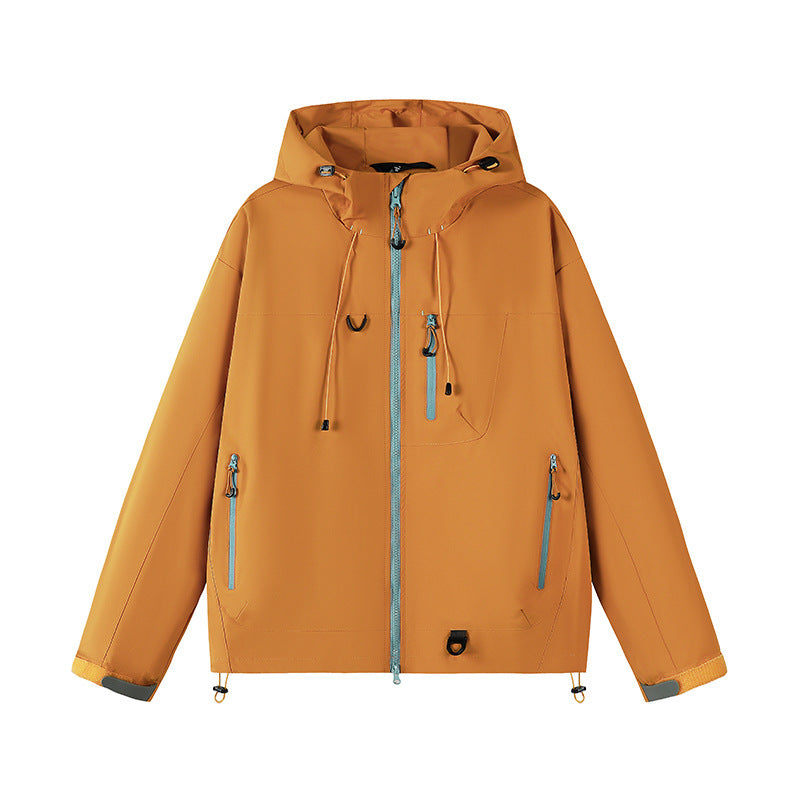 Herren technische Outdoor-Jacke mit verstellbarem Kapuzendesign und zahlreichen Reißverschlusstaschen Drune