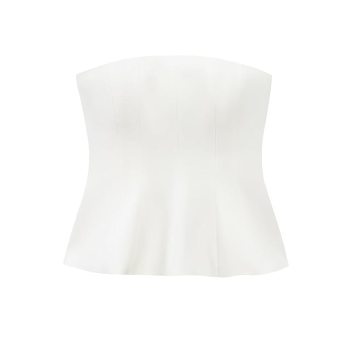Damen Bustier-Oberteil mit figurformendem Schnitt und elegantem Plissee Drune