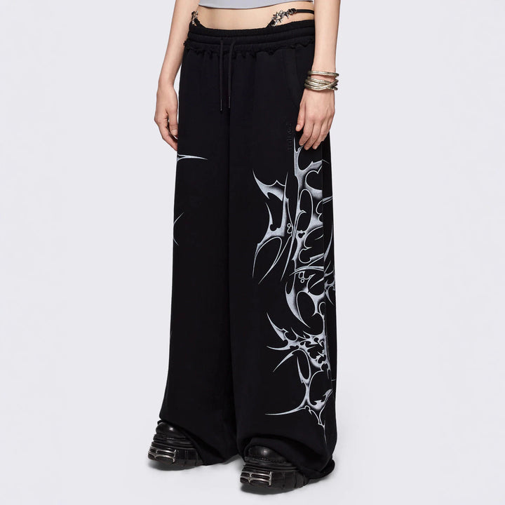 Damen Urbaner Baggy-Hosen mit Grafiken Drune