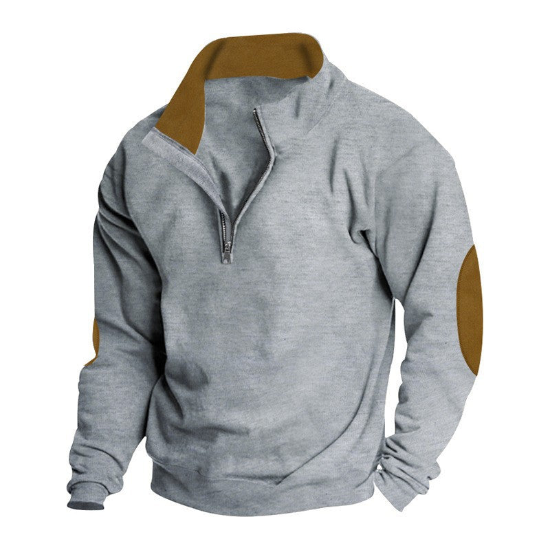 Herren Fleecejacke mit Stehkragen und modischem Reißverschluss Drune