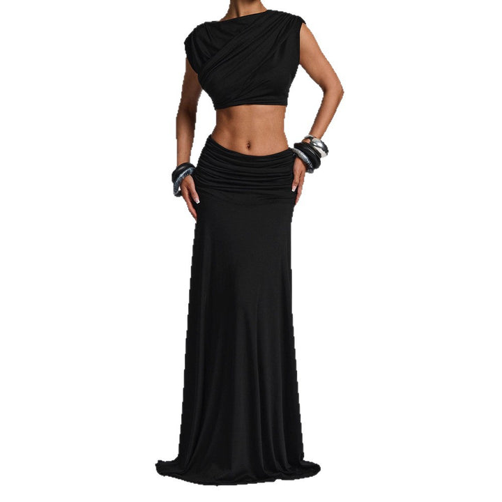 Damen Elegantes Wickelkleid mit raffinierten Drapierungen Drune