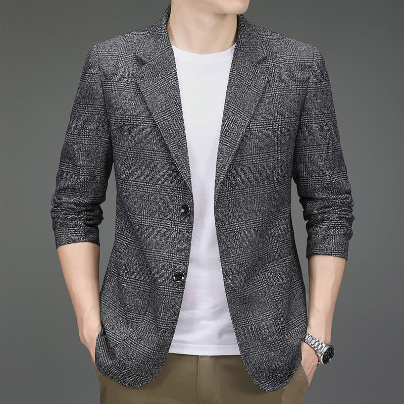 Herren moderne Blazerjacke mit strukturiertem Design Drune
