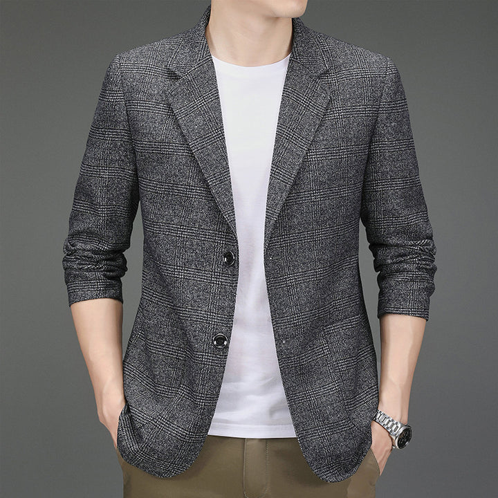 Herren moderne Blazerjacke mit strukturiertem Design Drune