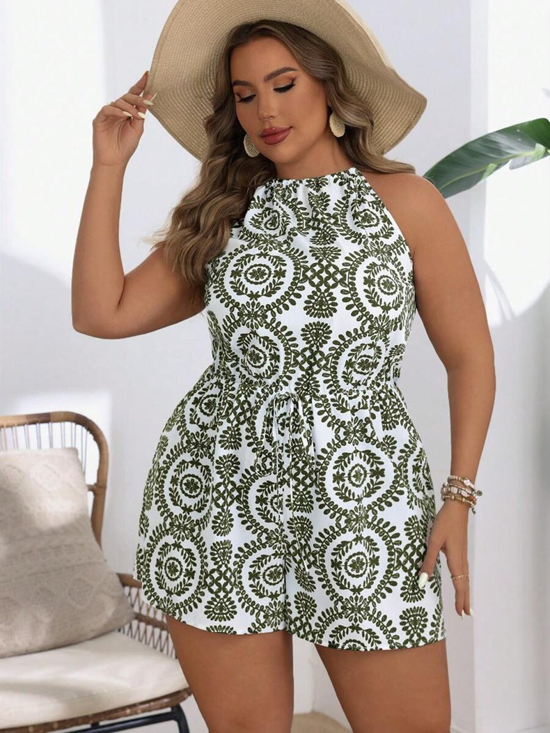 Damen Stylischer Jumpsuit mit elegantem Halterkragen und Bindewurst Drune