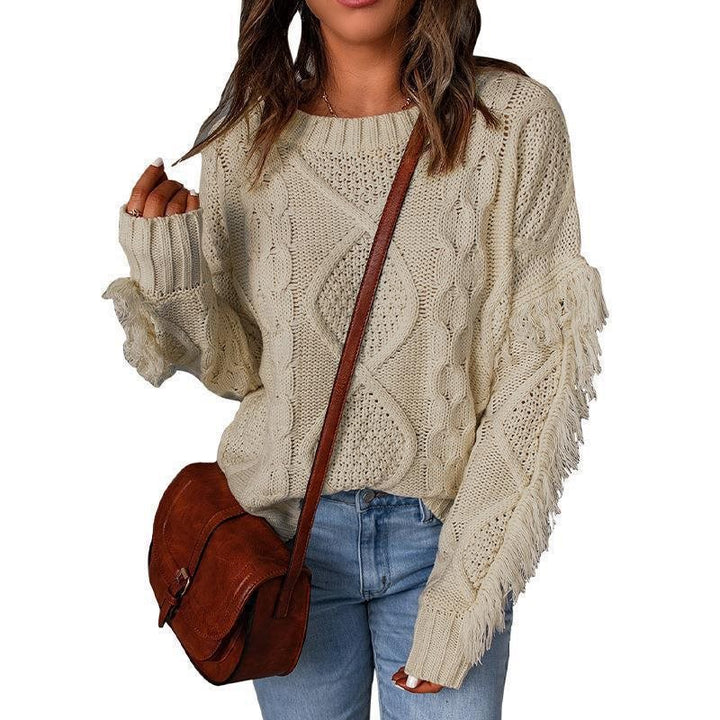 Damen Pulli mit strukturiertem Strick Drune