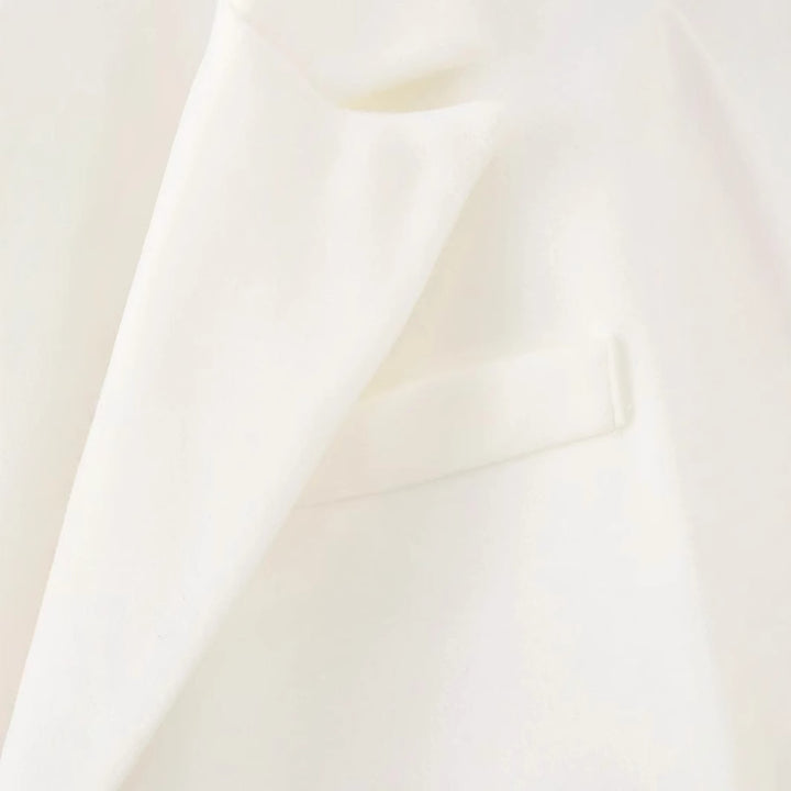 Damen elegante Longjacke mit fransigen Details Drune