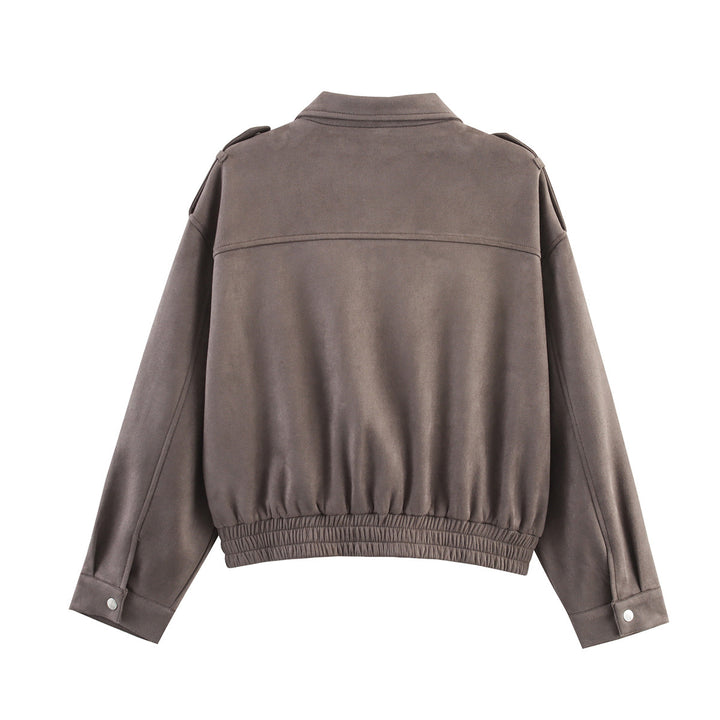Damen modische Übergangsjacke im lässigen Stil mit praktischen Taschen Drune