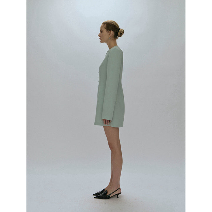 Damen eleganter Blazer mit Knopfleiste und minimalistischer Silhouette Drune