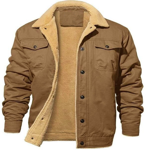 Herren gefütterte Steppjacke im Utility-Stil mit warmem Innenfutter Drune