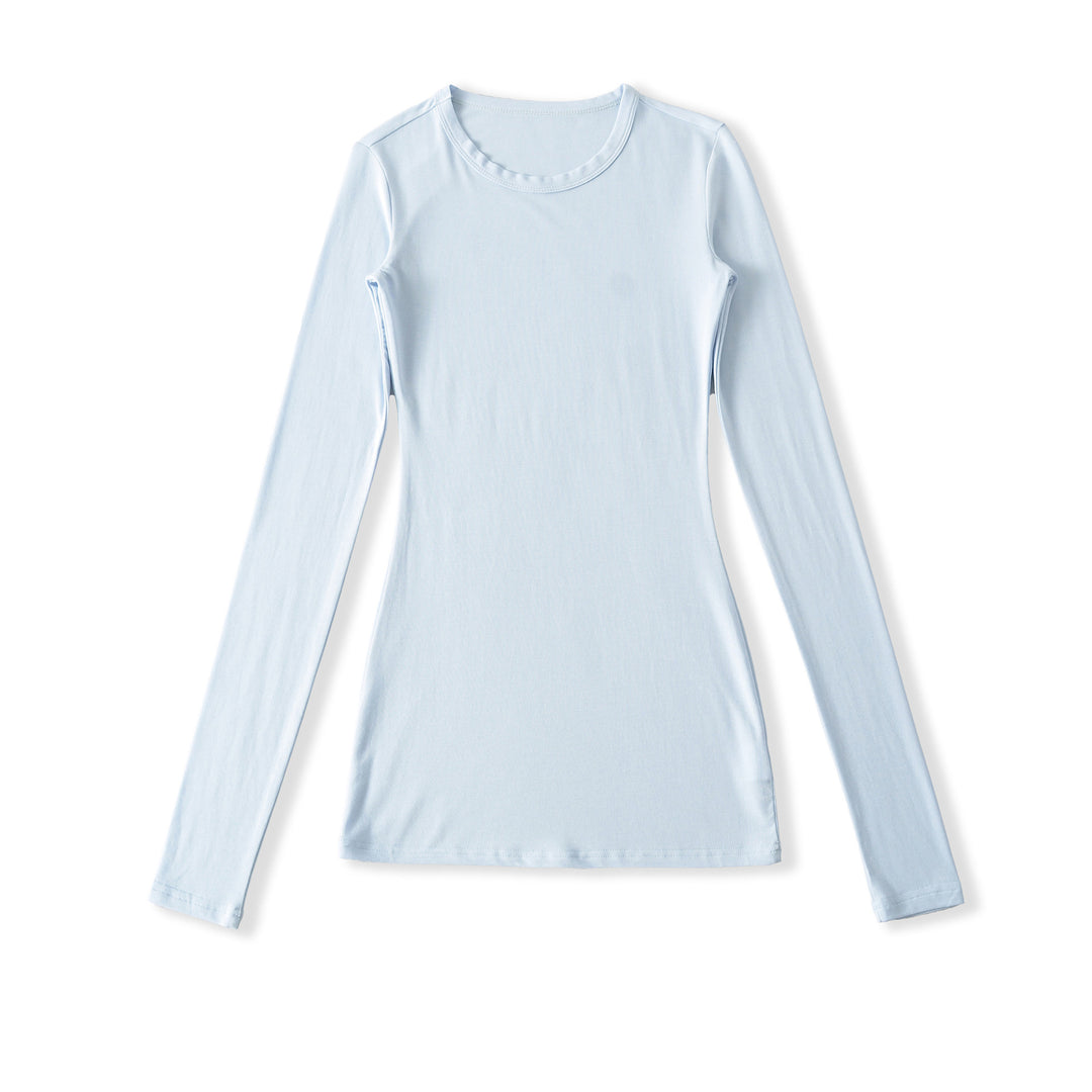 Damen Langarmshirt mit Raffungen Drune