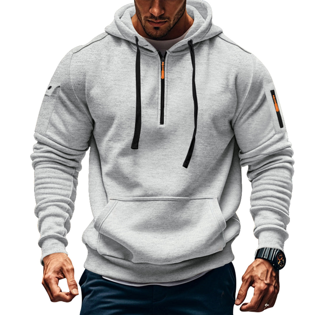Herren Funktions-Hoodie mit halbem Reißverschluss und praktischen Taschen Drune