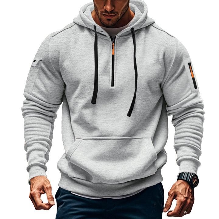Herren Funktions-Hoodie mit halbem Reißverschluss und praktischen Taschen Drune