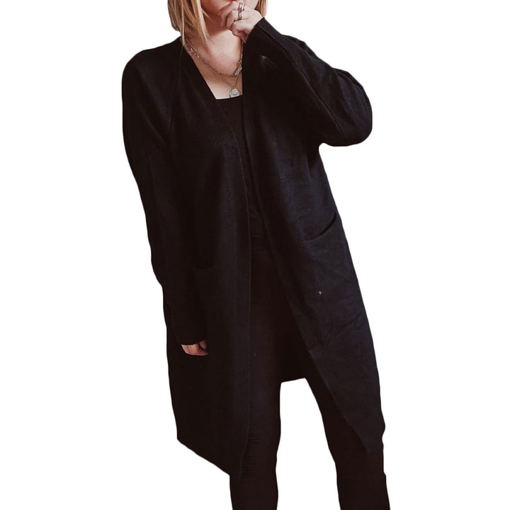 Damen lässiger Strickcardigan mit praktischen Taschen und offenem Schnitt Drune