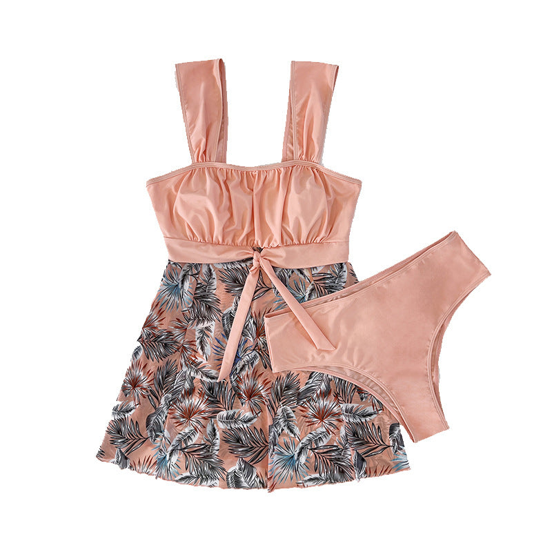 Damen Badeoberteil mit floralem Rock-Design und verstellbaren Trägern Drune