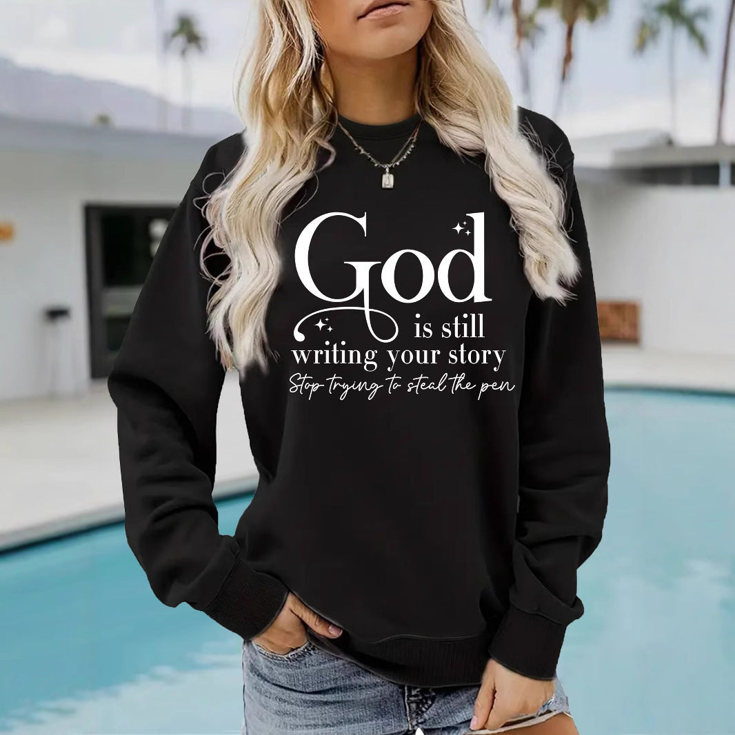 Damen Sweatshirt mit inspirierendem Schriftzug Drune