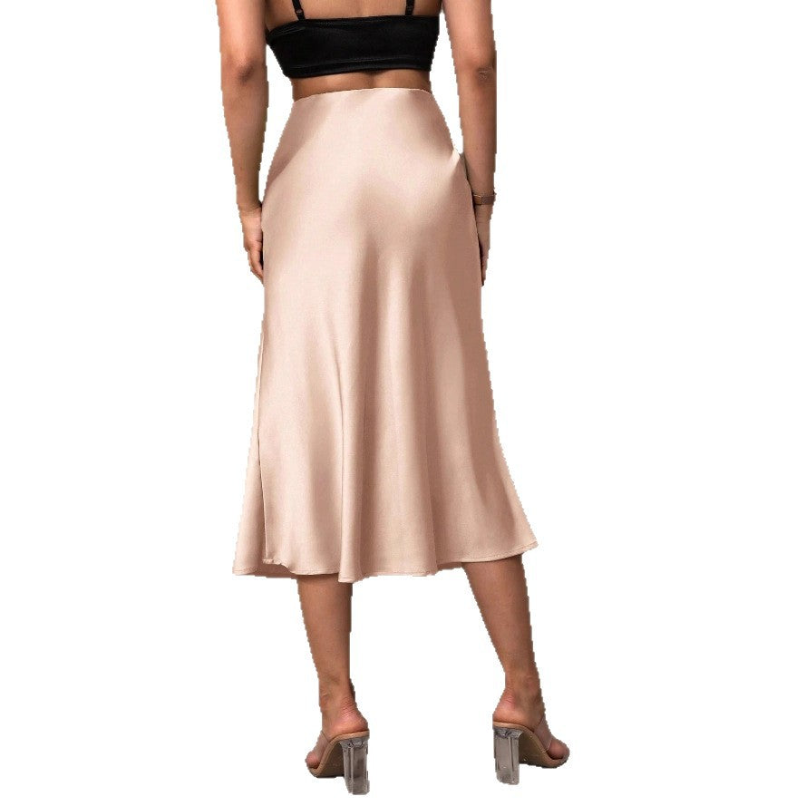 Damen Satinrock mit elegantem, schwingendem Schnitt Drune