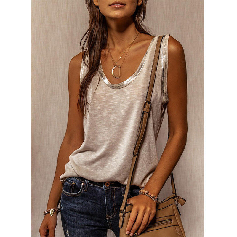 Damen Casual Chic Ärmelloses Top Drune