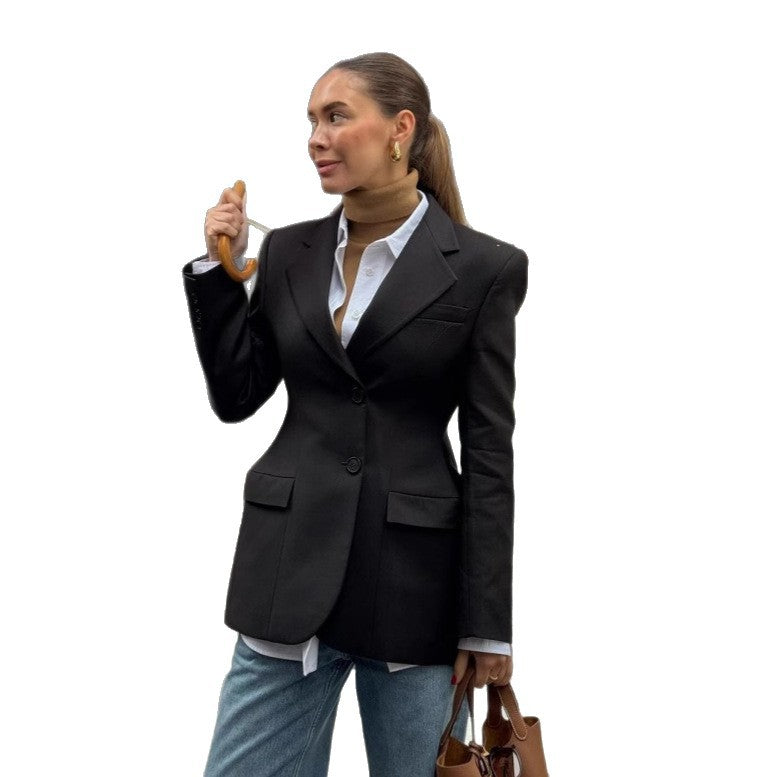Damen Oversized Blazer mit elegantem Schnitt und markanten Details Drune