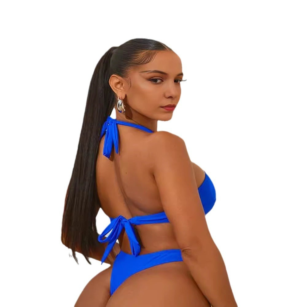 Damen Designer-Bikini mit asymmetrischem Schnitt und Ringdetails Drune