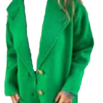 Damen Wollmantel mit modernem Schnitt und großen Knopfdetails Drune