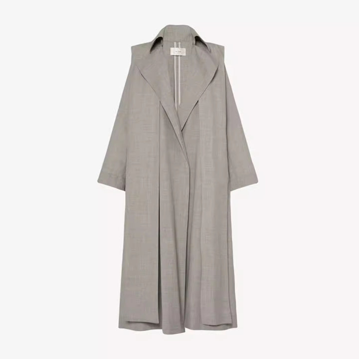 Damen Langer Oversize-Trenchcoat mit breitem Kragen Drune