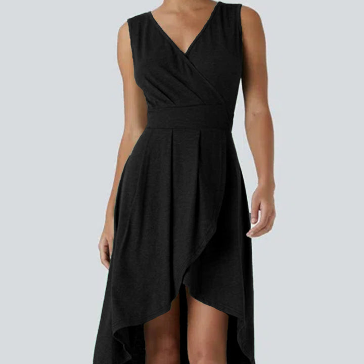 Damen Wickelkleid mit asymmetrischem Saum und elegantem Schnitt Drune