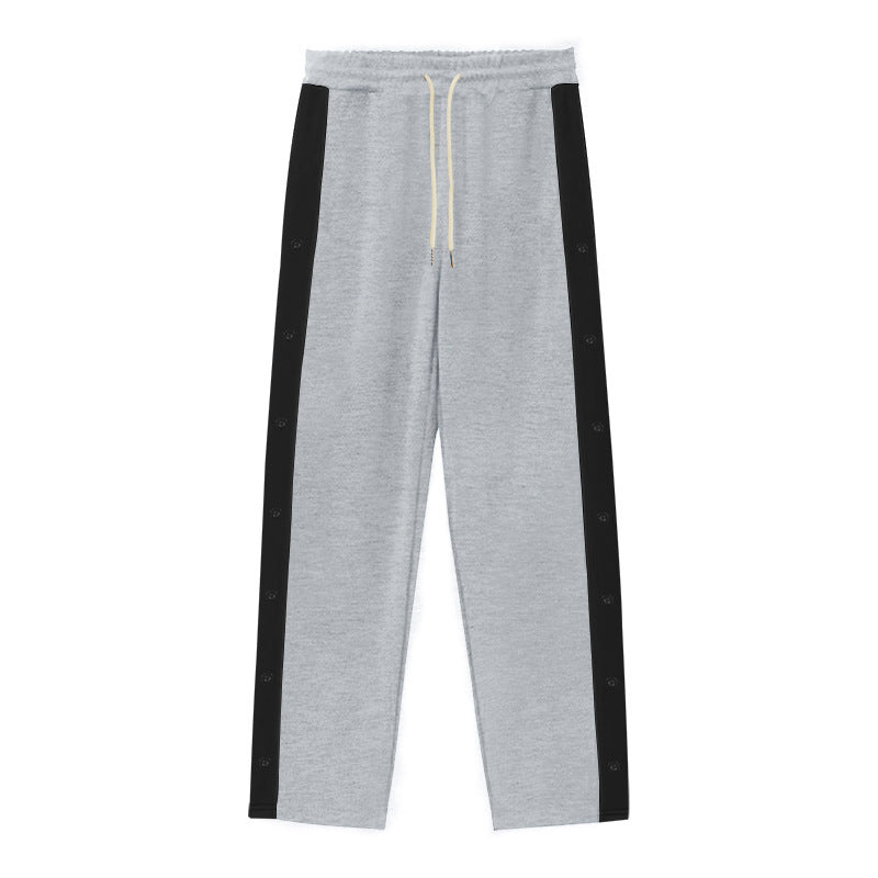 Damen Sportliche Freizeitpants mit Druckknöpfen an den Seiten Drune