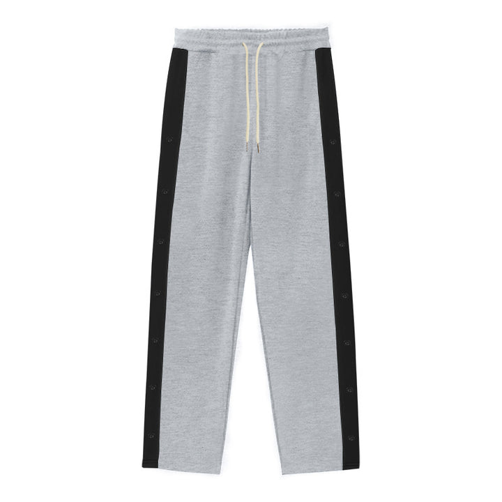 Damen Sportliche Freizeitpants mit Druckknöpfen an den Seiten Drune
