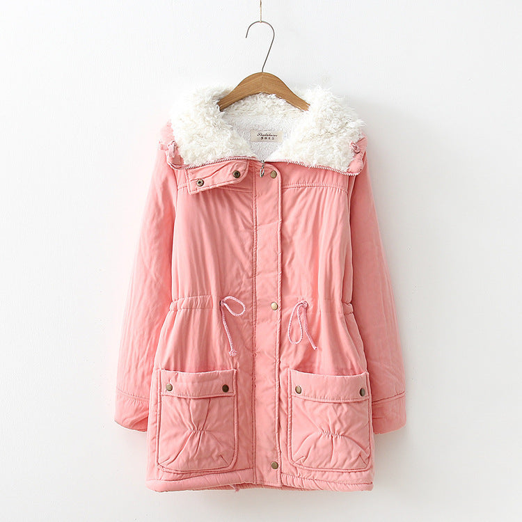 Damen Übergangsjacke mit abnehmbarem Kunstfellkragen und praktischen Taschen Drune