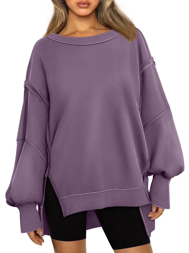 Damen oversized Sweatshirt mit ballonförmigen Ärmeln Drune