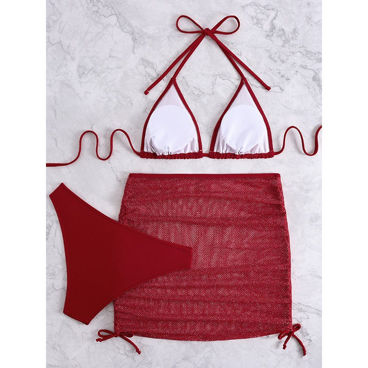 Damen Bikini-Set mit durchscheinendem Rock Drune