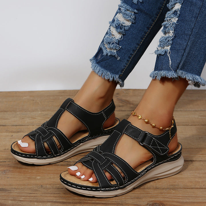 Damen Komfortable Sandalen mit verstellbarem Riemen und ergonomischer Dämpfung Drune