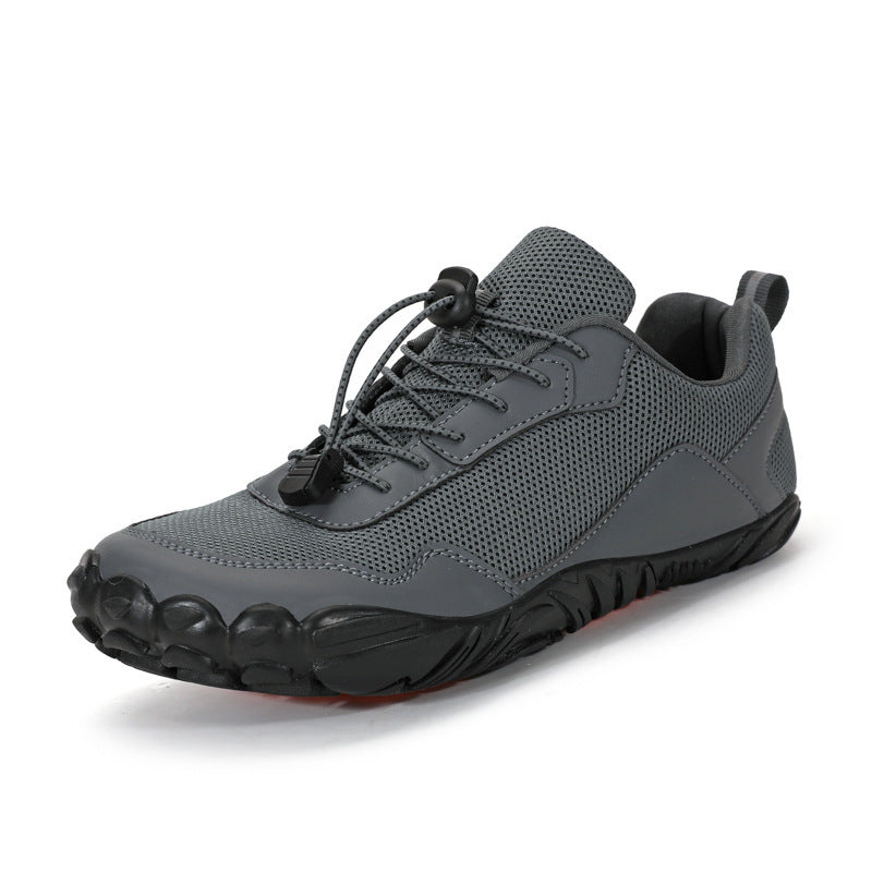Herren nan leichter Schnellzug-Trekkingschuh mit Gummizehschutz, atmungsaktivem Meshoberteil und profiliertem Outdoor-Laufsohle Drune