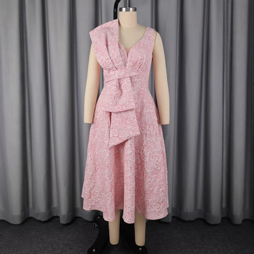 Damen Hochwertiges Abendkleid mit romantischen Blumenapplikationen Drune