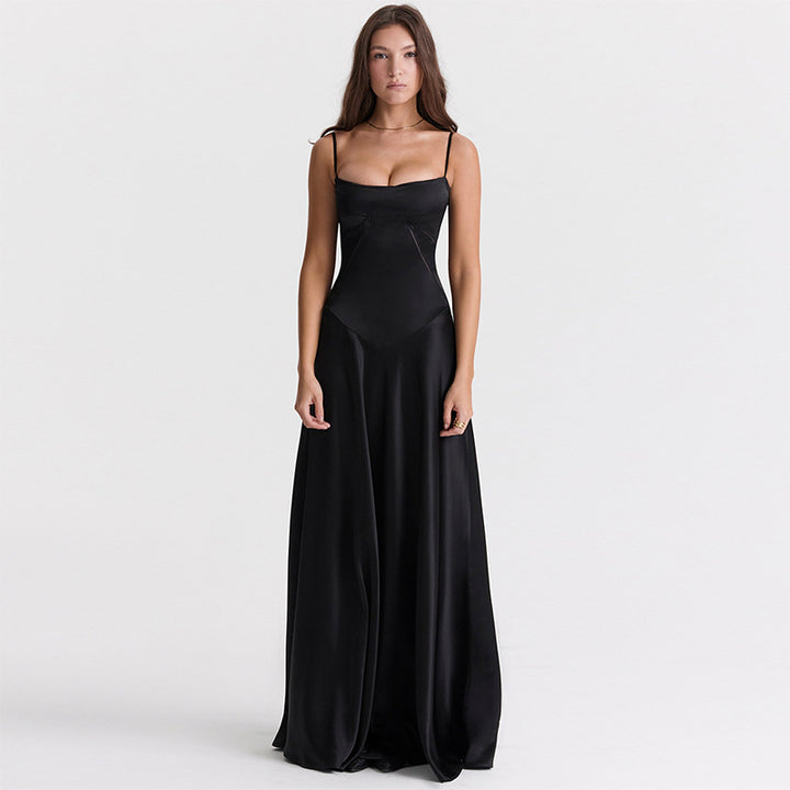Damen Abendkleid mit figurbetontem Schnitt und elegantem Satin-Finish Drune