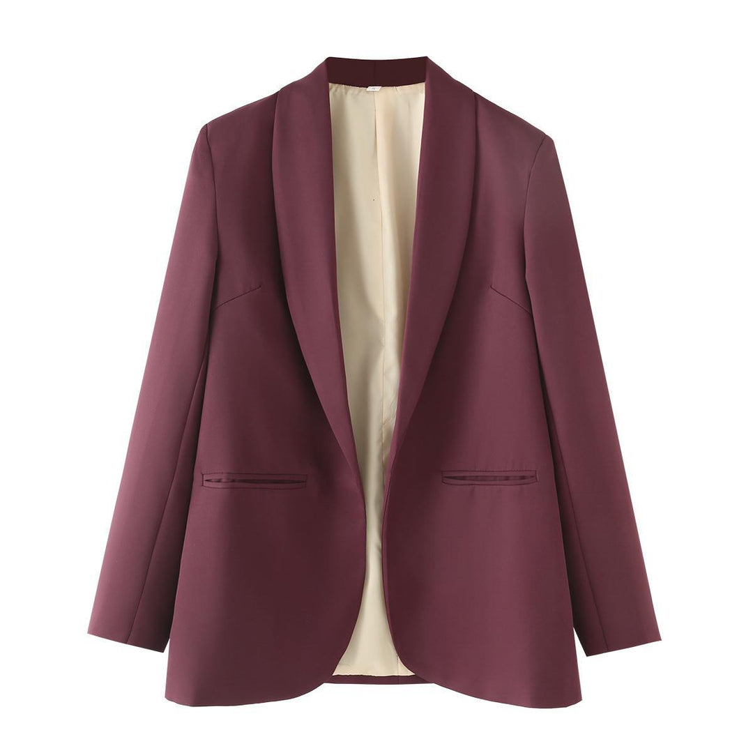 Damen Eleganter Blazer mit sanften Schultern und luxuriösem Innenfutter Drune