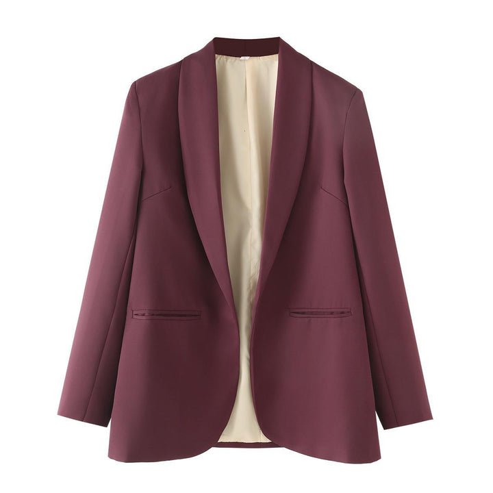Damen Eleganter Blazer mit sanften Schultern und luxuriösem Innenfutter Drune