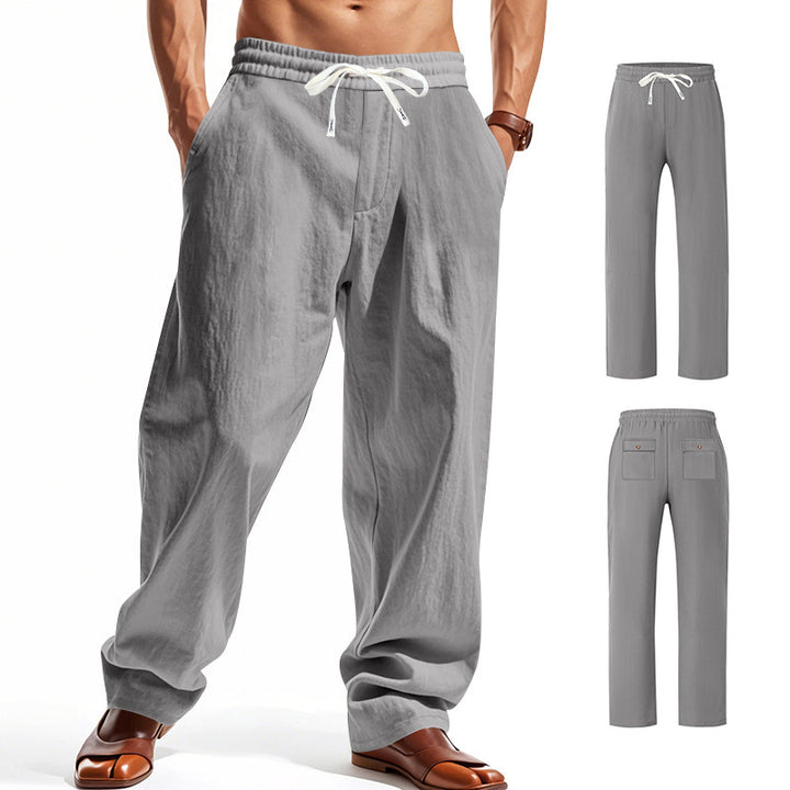 Herren Bequeme Strandhose mit elastischem Bund und praktischen Taschen Drune
