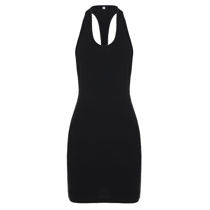 Damen figurbetontes Sportkleid mit Racerback-Design Drune
