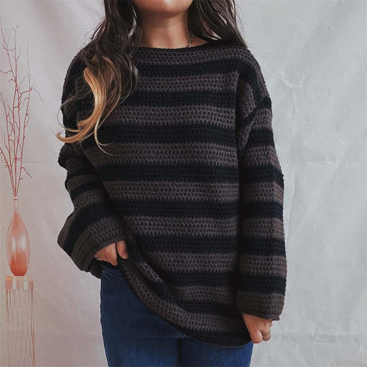 Drune | Gestreifter Strickpullover mit Modernem Stil