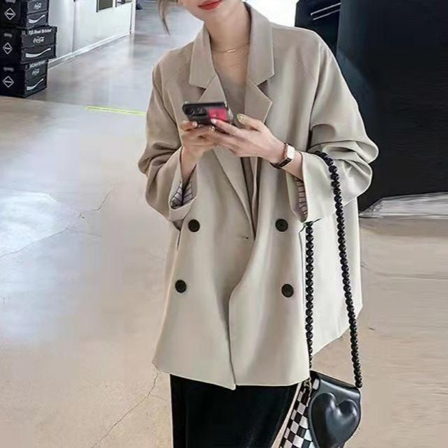 Damen Modischer Oversize-Blazer mit strukturierten Details Drune