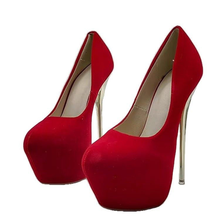 Damen elegante Stiletto-Pumps mit goldenen Akzenten Drune