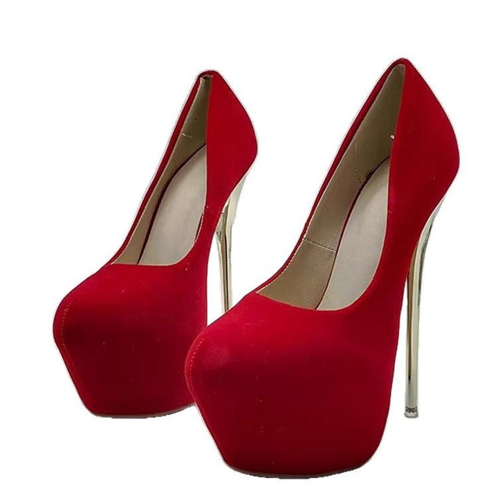 Damen elegante Stiletto-Pumps mit goldenen Akzenten Drune