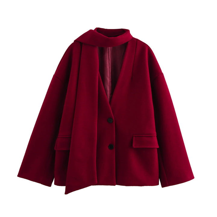 Damen Übergangsjacke mit innovativem asymmetrischem Design und stilvollem Kragen Drune
