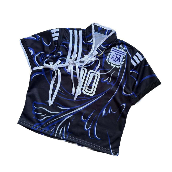 Damen Sportliches cropped Fußballtrikot Drune