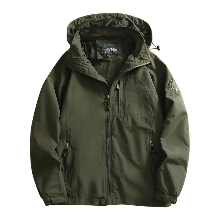 Herren nan leichte Outdoorjacke Windbreaker mit wasserabweisender Beschichtung und atmungsaktivem Meshfutter Drune