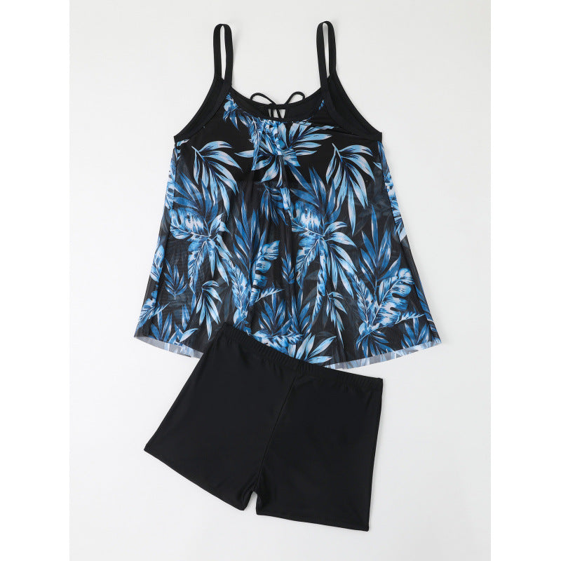 Damen Tankini-Set mit floralem Oberteil und figurbetonendem Unterteil Drune